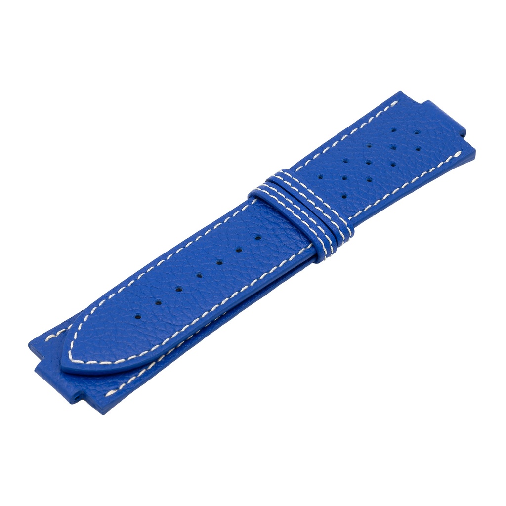 GT Leather Blue Royal Strap,  Stitching White