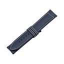 Classic Leather Blue Marine Strap,  Stitching White