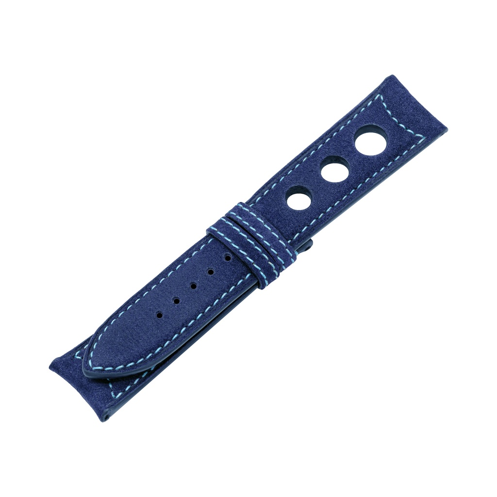 Rally Nubuck Blue Royal Strap,  Stitching Blue Light