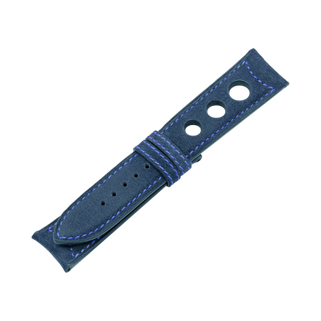 Rally Nubuck Blue Jeans Strap,  Stitching Blue