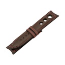 Rally Leather Brown Chocolate Strap,  Stitching Red