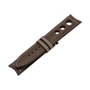 Rally Leather Brown Chocolate Strap,  Stitching White