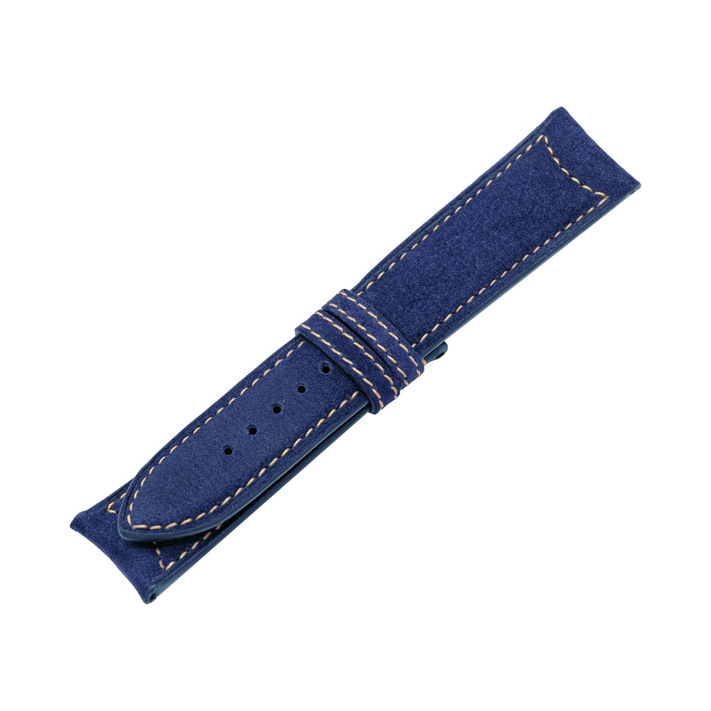 Classic Nubuck Blue Royal Strap,  Stitching Bronze