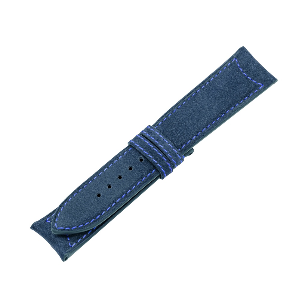 Classic Nubuck Blue Jeans Strap,  Stitching Blue