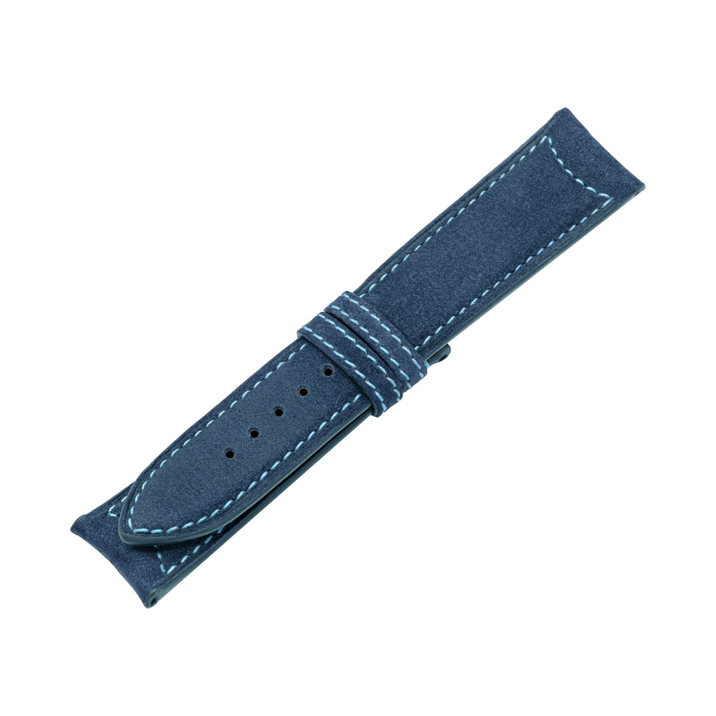 Classic Nubuck Blue Jeans Strap,  Stitching Blue Light