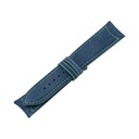 Classic Nubuck Blue Jeans Strap,  Stitching Green