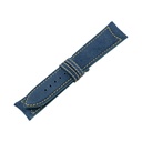 Classic Nubuck Blue Jeans Strap,  Stitching Yellow