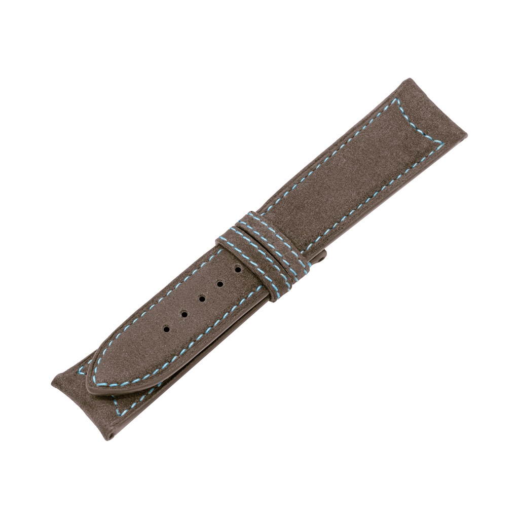 Classic Nubuck Taupe Strap,  Stitching Blue Light