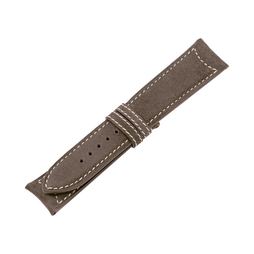 Classic Nubuck Taupe Strap,  Stitching White