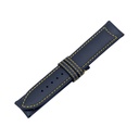 Classic Leather Blue Marine Strap,  Stitching Yellow