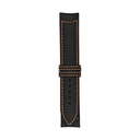 Classic Leather Black Strap,  Stitching Orange