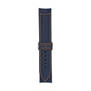 Classic Leather Blue Marine Strap,  Stitching Orange