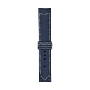 Classic Leather Blue Marine Strap,  Stitching White