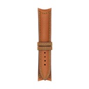 Classic Leather Cognac Strap,  Stitching Green