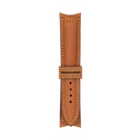 Classic Leather Cognac Strap,  Stitching Yellow