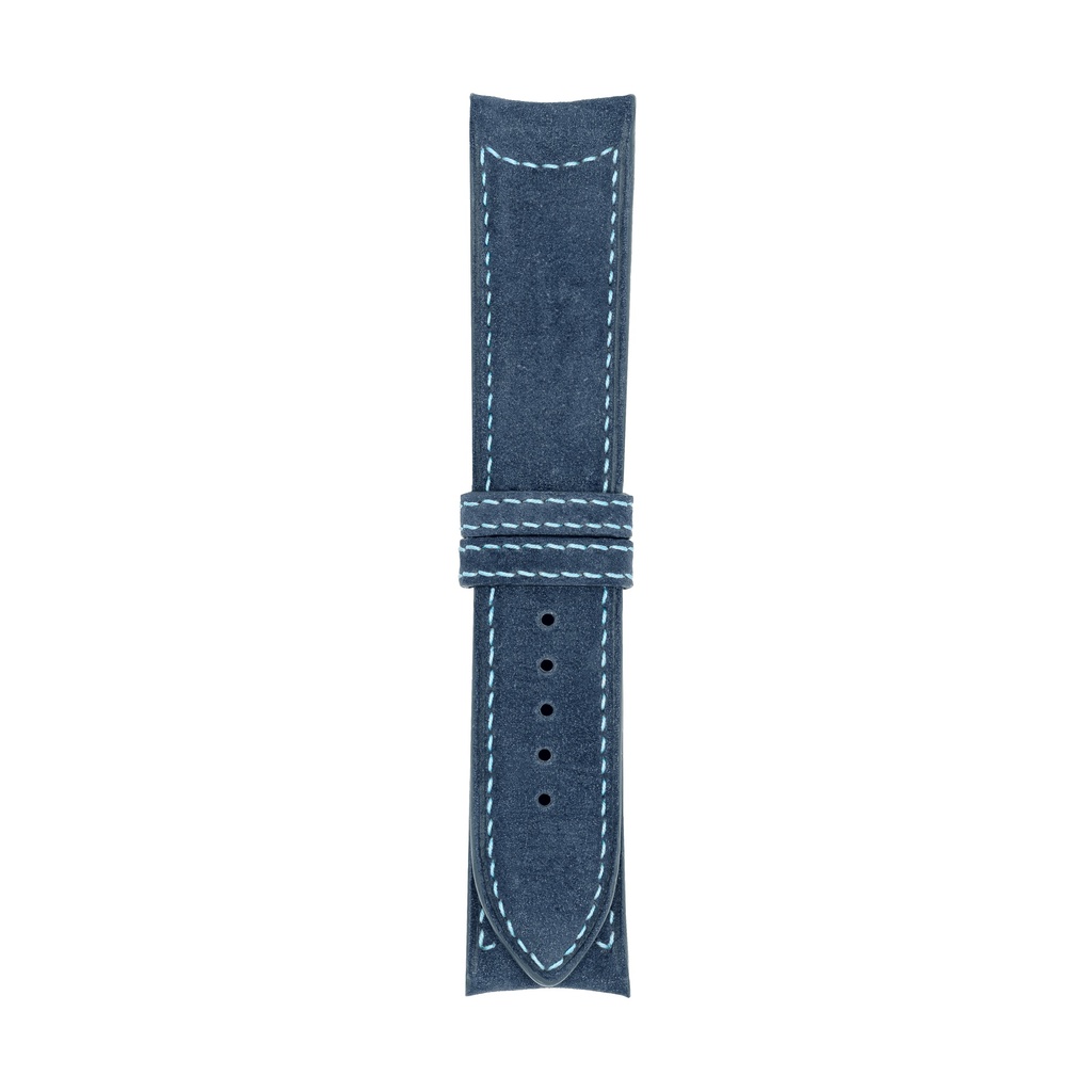 Classic Nubuck Blue Jeans Strap,  Stitching Blue Light