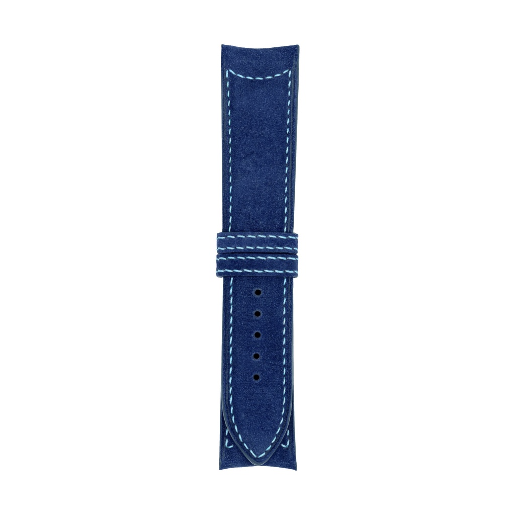 Classic Nubuck Blue Royal Strap,  Stitching Blue Light