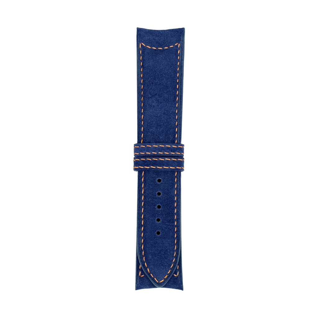 Classic Nubuck Blue Royal Strap,  Stitching Orange