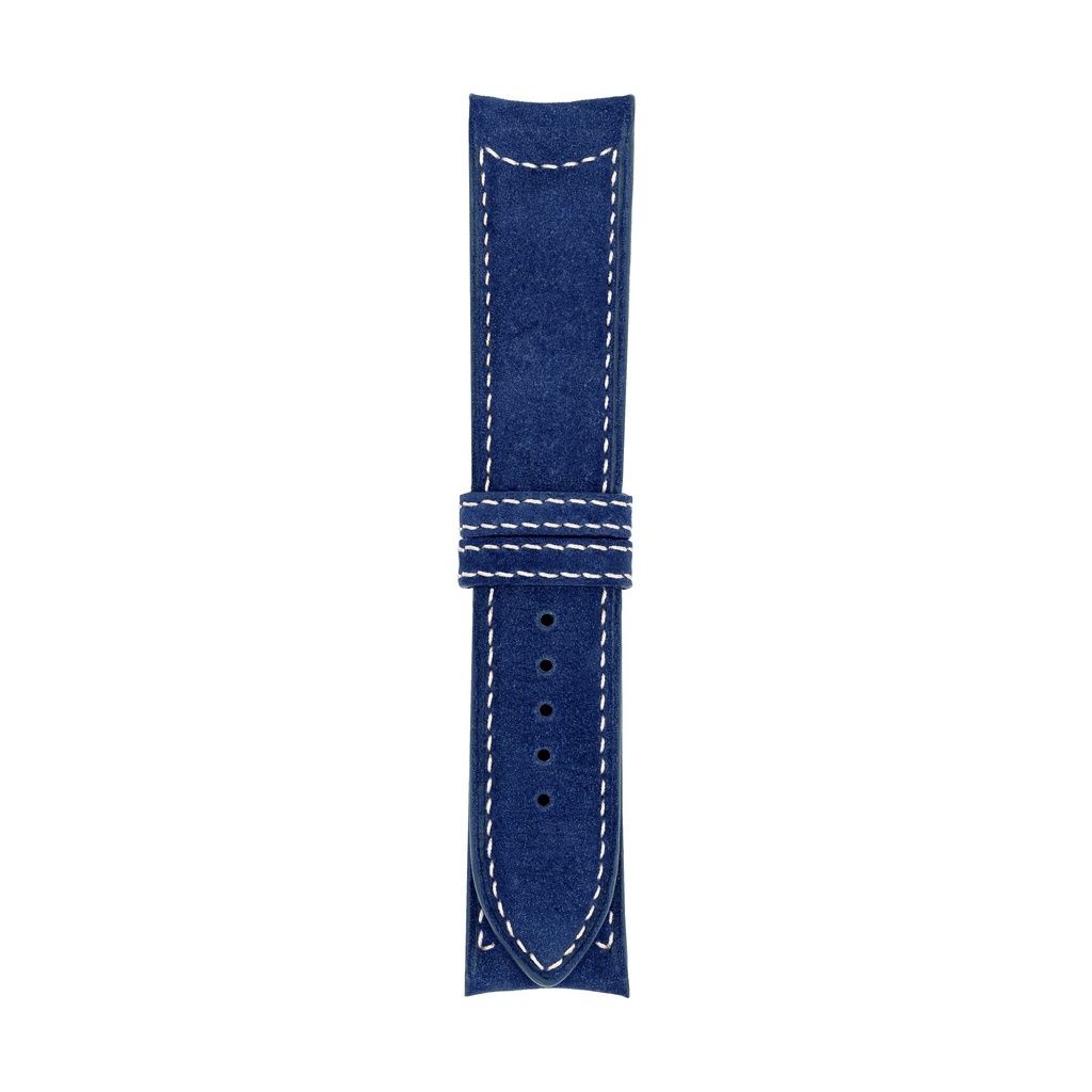 Classic Nubuck Blue Royal Strap,  Stitching White