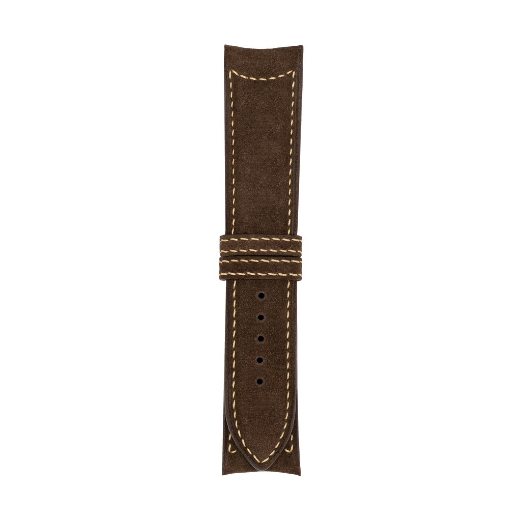 Classic Nubuck Brown Chocolate Strap,  Stitching Bronze