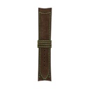 Classic Nubuck Brown Chocolate Strap,  Stitching Green