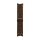 Classic Nubuck Brown Chocolate Strap,  Stitching White