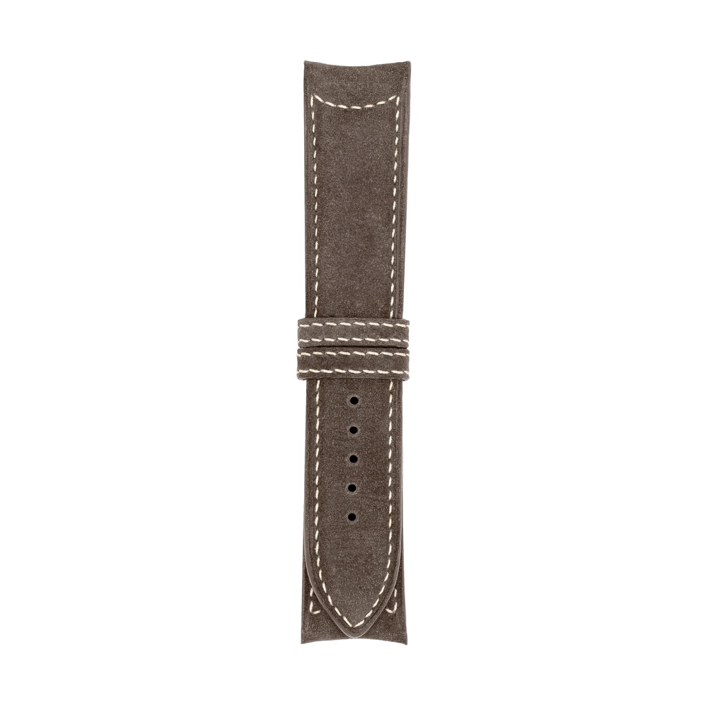 Classic Nubuck Taupe Strap,  Stitching White