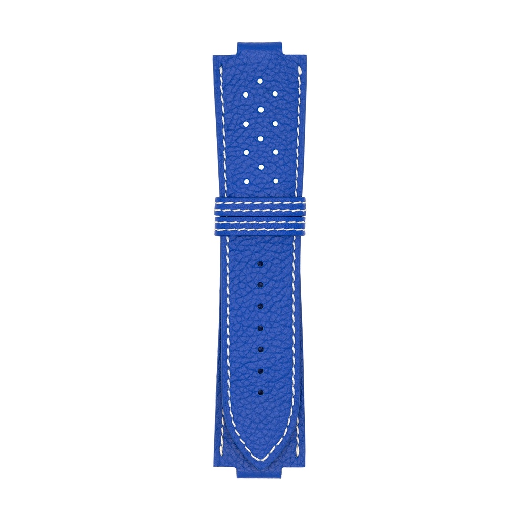 GT Leather Blue Royal Strap,  Stitching White