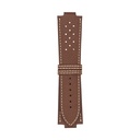 GT Leather Brown Chocolate Strap,  Stitching White