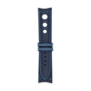 Rally Leather Blue Marine Strap,  Stitching Blue Light