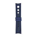 Rally Leather Blue Marine Strap,  Stitching Blue