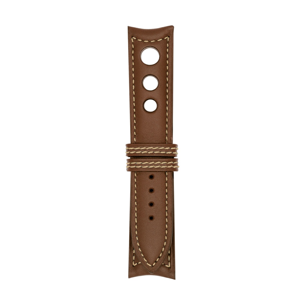 Rally Leather Brown Chestnut Strap,  Stitching Bronze