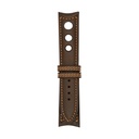 Rally Leather Brown Chocolate Strap,  Stitching Orange