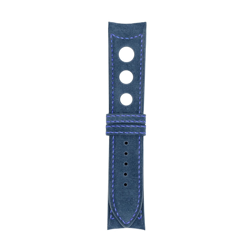 Rally Nubuck Blue Jeans Strap,  Stitching Blue