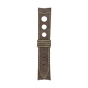 Rally Nubuck Taupe Strap,  Stitching Green Light