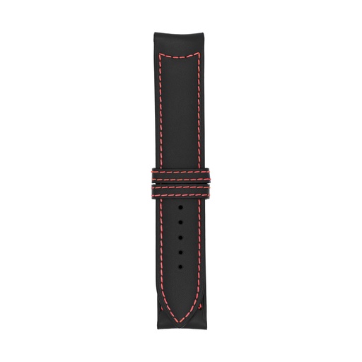 Classic Leather Black Strap,  Stitching Red