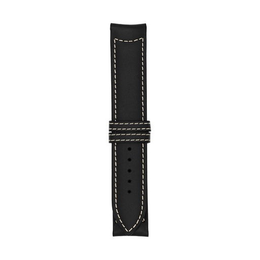 Classic Leather Black Strap,  Stitching White