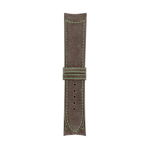 Classic Nubuck Taupe Strap,  Stitching Green