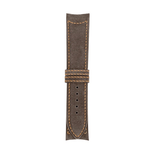 Classic Nubuck Taupe Strap,  Stitching Orange