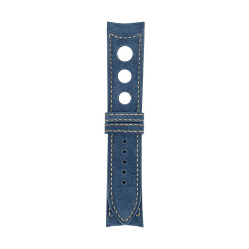 Rally Nubuck Blue Jeans Strap,  Stitching Bronze