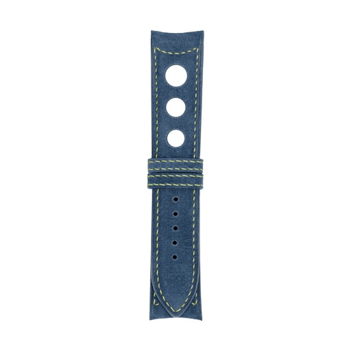 Rally Nubuck Blue Jeans Strap,  Stitching Green Light