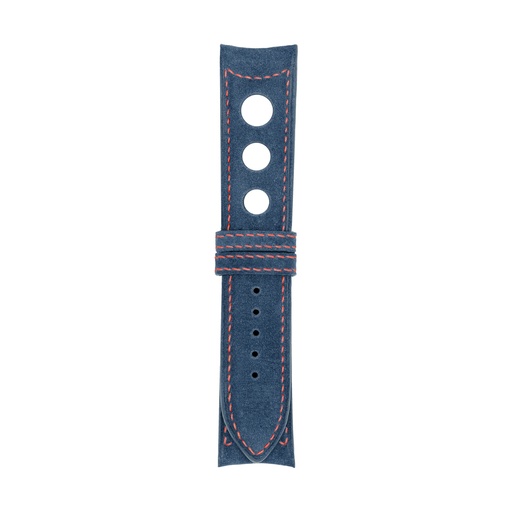 Rally Nubuck Blue Jeans Strap,  Stitching Red