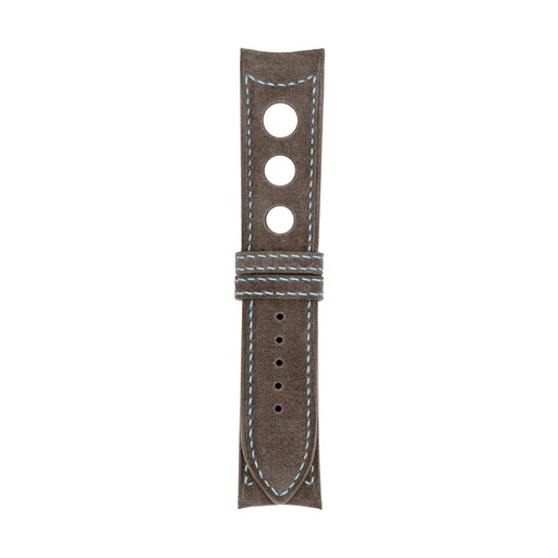 Rally Nubuck Taupe Strap,  Stitching Blue Light