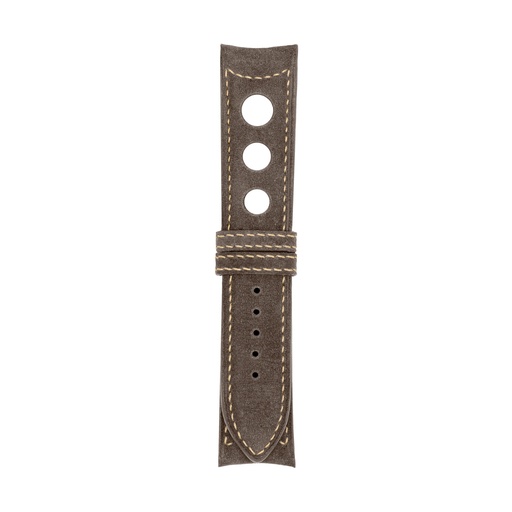 Rally Nubuck Taupe Strap,  Stitching Bronze