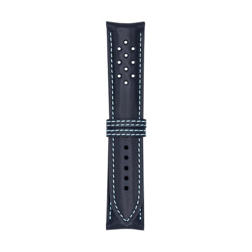 Vintage Leather Blue Marine Strap,  Stitching Blue Light